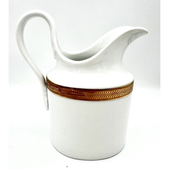 Richard Ginori Creamer White and Gold Gilt Trim Classic Traditional Gilding - Picture 4 of 9